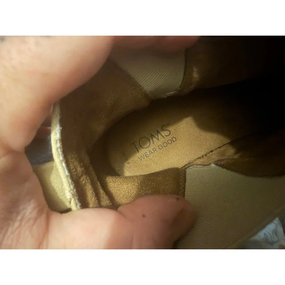 TOMS Majorca Suede Wedge Chelsea Boots Tan US 8 NWOT